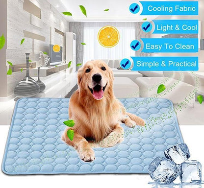 Keep Your Furry Friends Cool This Summer with Our Premium Ice Silk Pet Cooling Pad