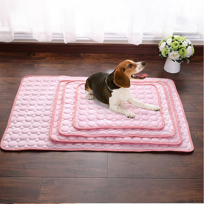 Keep Your Furry Friends Cool This Summer with Our Premium Ice Silk Pet Cooling Pad