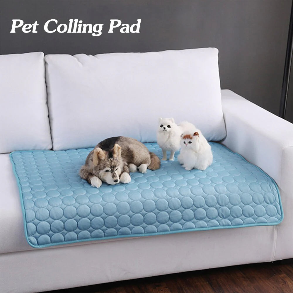 Keep Your Furry Friends Cool This Summer with Our Premium Ice Silk Pet Cooling Pad