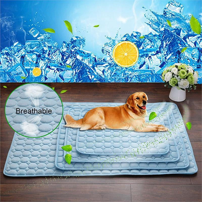 Keep Your Furry Friends Cool This Summer with Our Premium Ice Silk Pet Cooling Pad