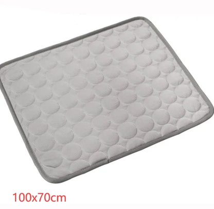 Keep Your Furry Friends Cool This Summer with Our Premium Ice Silk Pet Cooling Pad