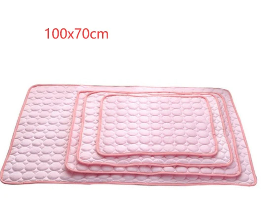 Keep Your Furry Friends Cool This Summer with Our Premium Ice Silk Pet Cooling Pad