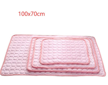 Keep Your Furry Friends Cool This Summer with Our Premium Ice Silk Pet Cooling Pad