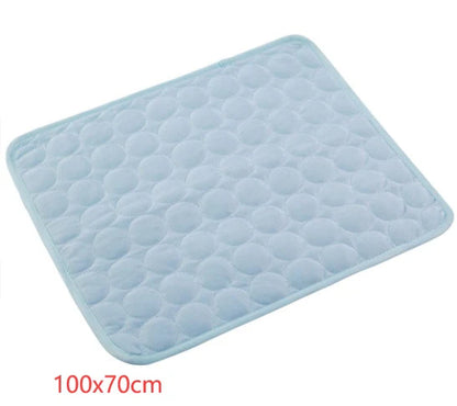Keep Your Furry Friends Cool This Summer with Our Premium Ice Silk Pet Cooling Pad
