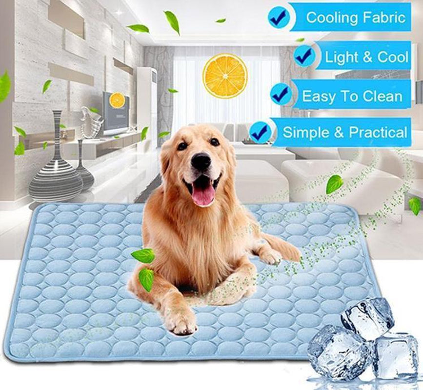 Keep Your Furry Friends Cool This Summer with Our Premium Ice Silk Pet Cooling Pad